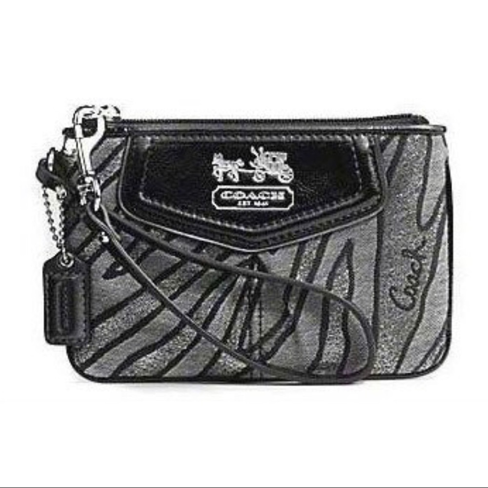 Coach Madison Zebra Print Wristlet